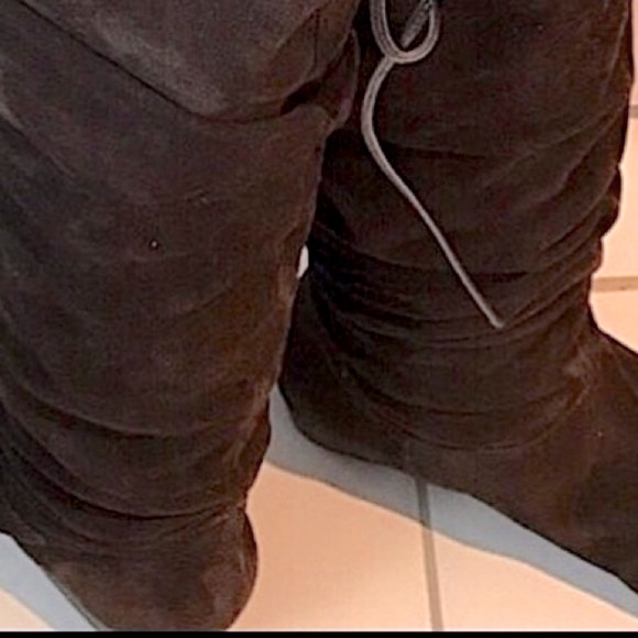 Enzo Angiolini Brown Suede Over The Knee Style Boots - Picture 6 of 6